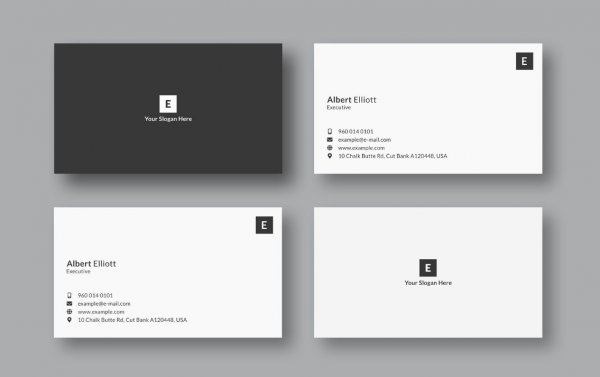 Desain minimalis dengan tipografi yang elegan dan penggunaan ruang negatif